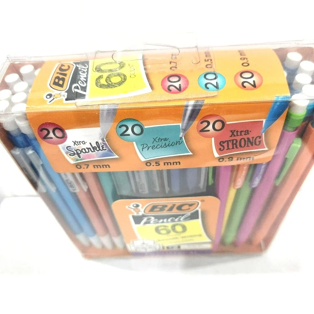 BIC‎ Mechanical Pencil 60ct Variety Pack 0.5mm/0.7mm/0.9mm Office School Supply